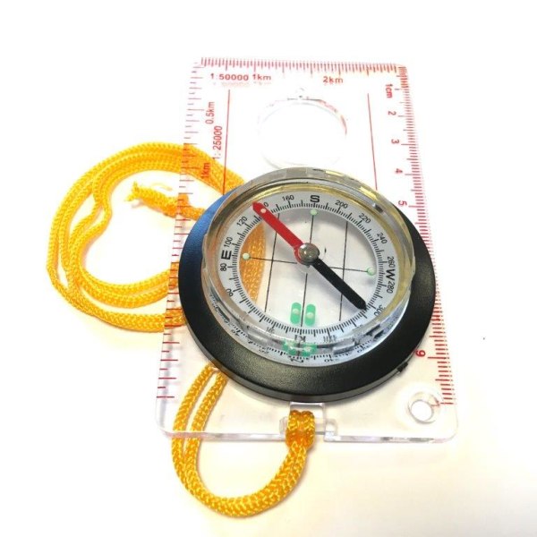Klassisk kompass för karta Svart