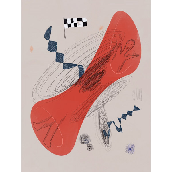 Space Loop MultiColor 50x70 cm