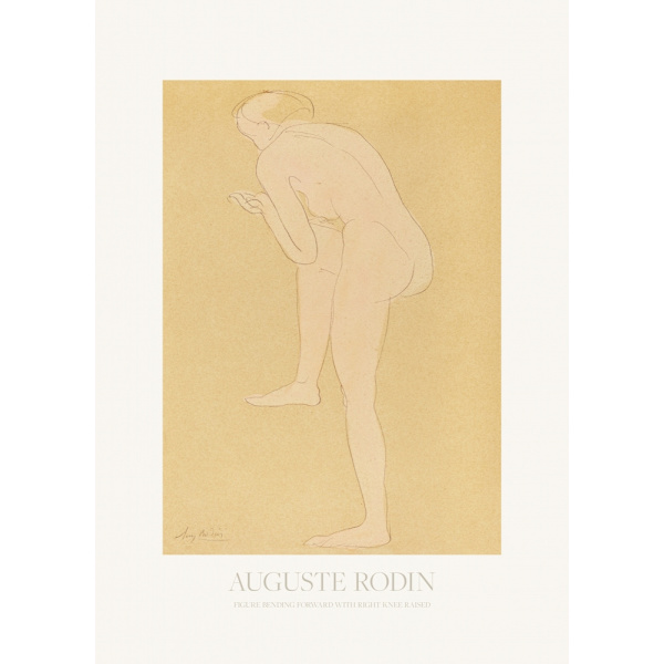 Figure Bending Forward With Right Knee Raised MultiColor 50x70 cm