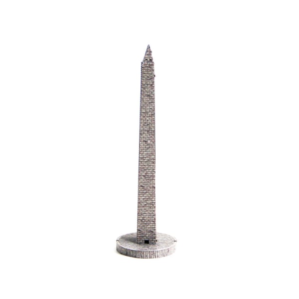 3D Pussel Metall - Berörmda byggnader - Washington monument färg