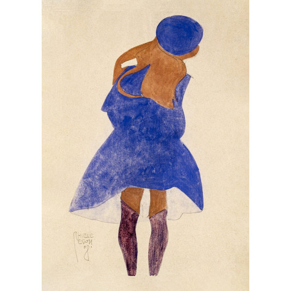 Standing Girl, Back View 1908 MultiColor 21x30 cm