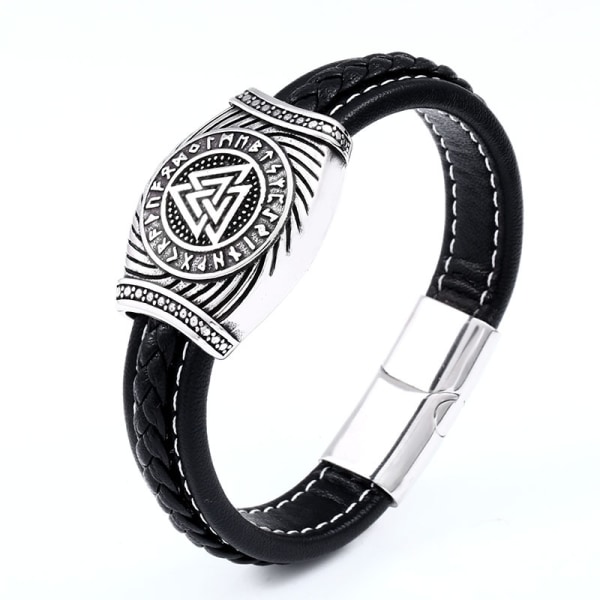 Bracelet - Norse mythology - Valknot with runes #24