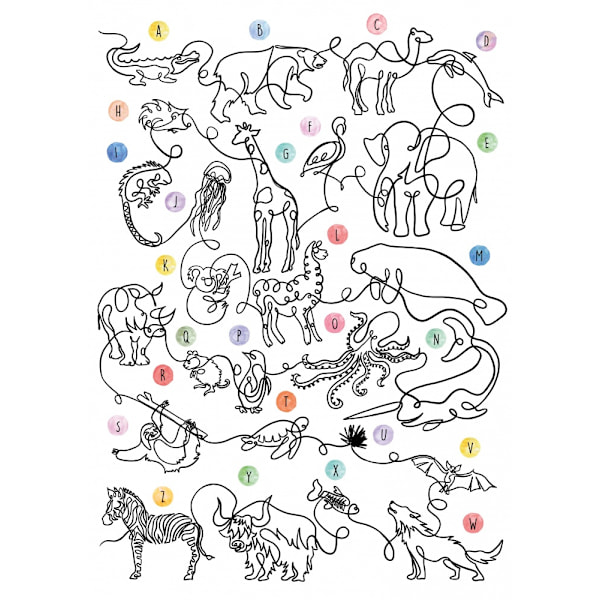 The Animal Alphabet MultiColor 21x30 cm