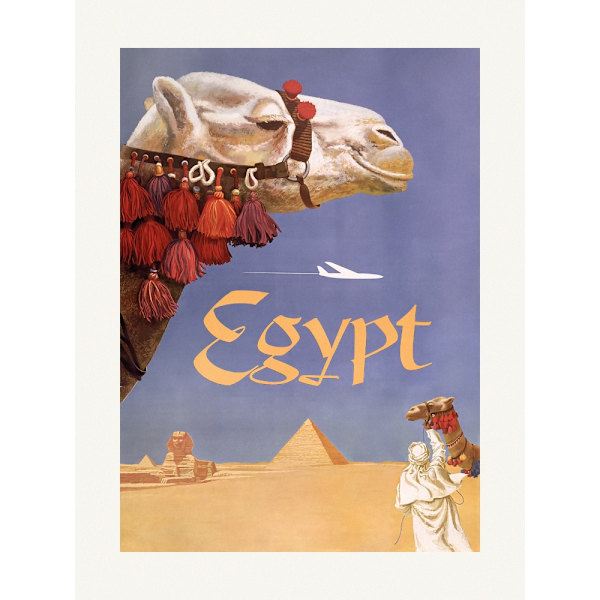 Egypt. Fly Twa (1960) Vintage Poster By David Klein MultiColor 30x40 cm