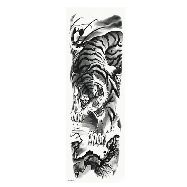 HUOMIO! KATSO KOKO! Väliaikainen tatuointi - 46x17cm tiikeri