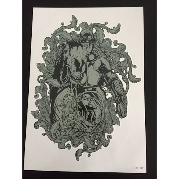 Tillfällig Tatuering 21 x 15cm - dead riding knight