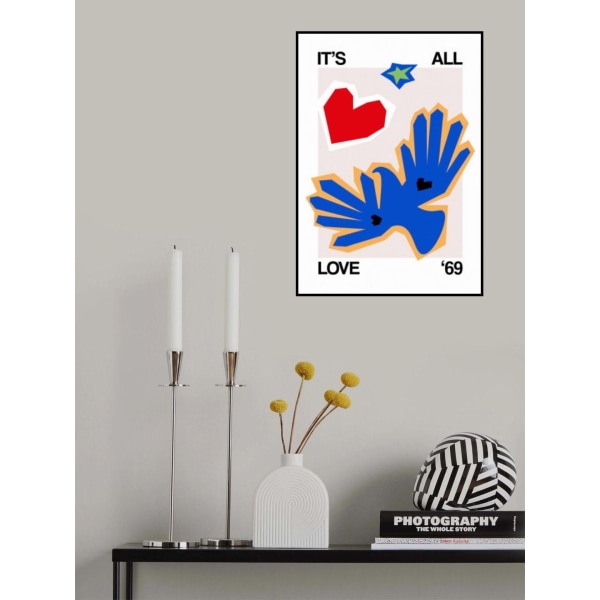 It's All Love '69 Bird Blue MultiColor 21x30 cm