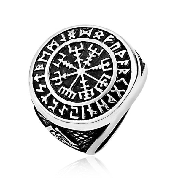 Ring - Nordisk Mytologi - Vegvisir med valknutar #10