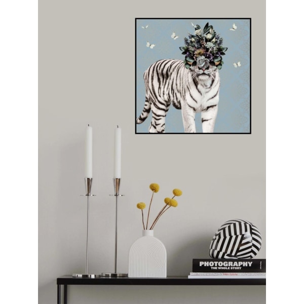 Spring Flower Bonnet On White Tiger MultiColor 21x30 cm