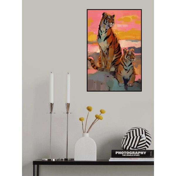 Tigers At Sunset MultiColor 50x70 cm