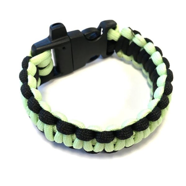 Glow-in-Dark Paracord Bracelet ljusgrön svart