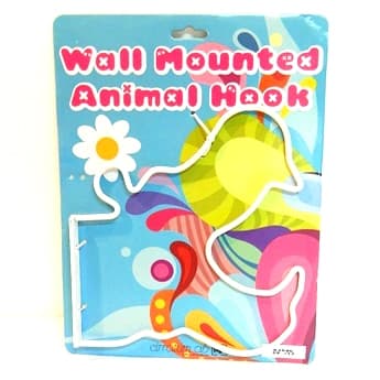 Wall hook Hippopotamus White