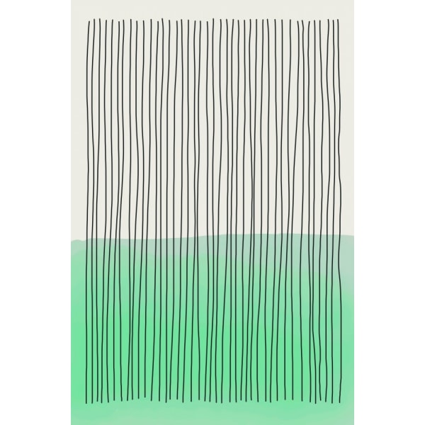 Pale Green Minimal Shapes Series 3 MultiColor 50x70 cm