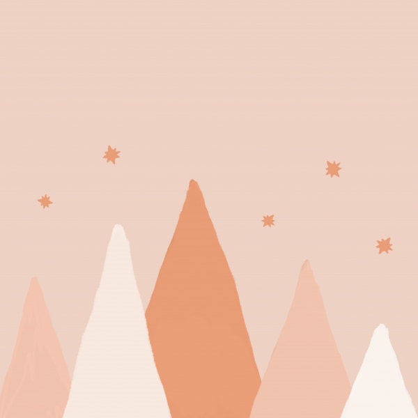 Blush Mountains MultiColor 70x100 cm