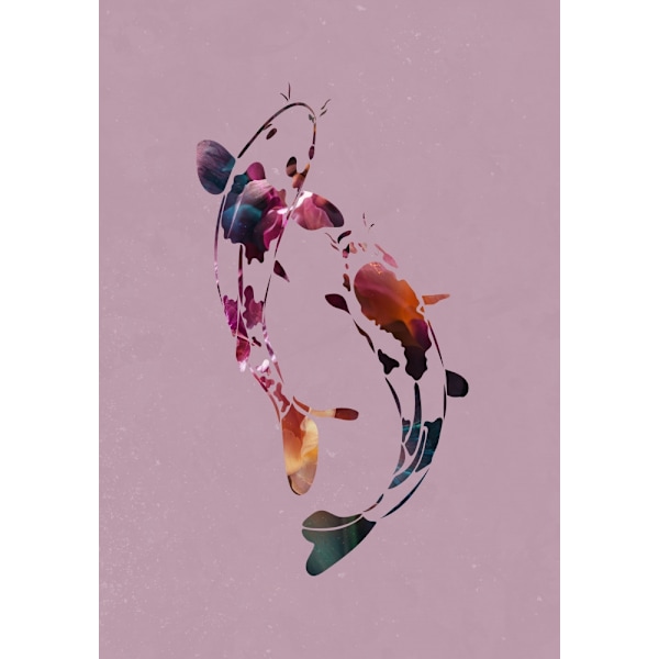 Koi Fish Abstract MultiColor 21x30 cm