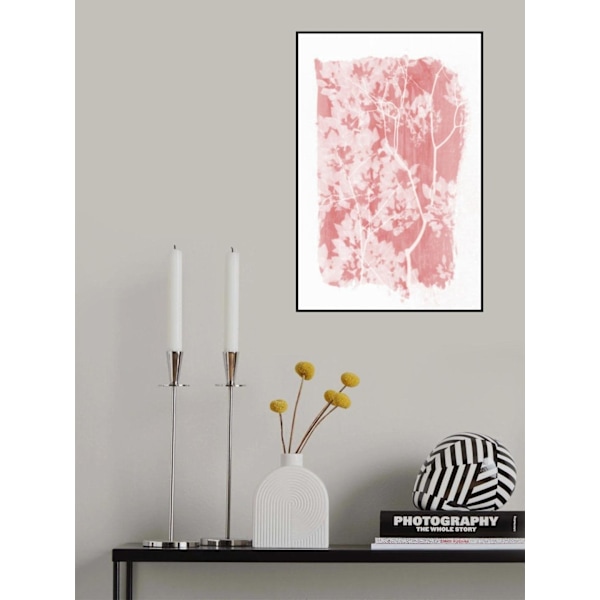 Pink Tree Foliage Silhouette MultiColor 21x30 cm