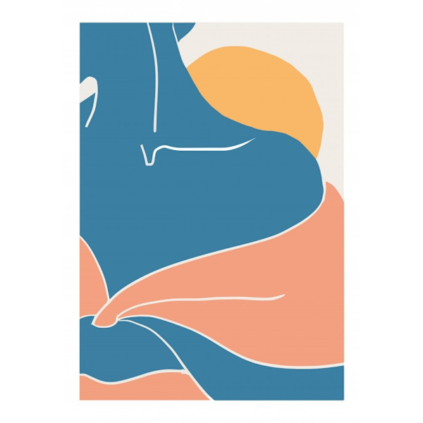 Blue Shoulder MultiColor 21x30 cm