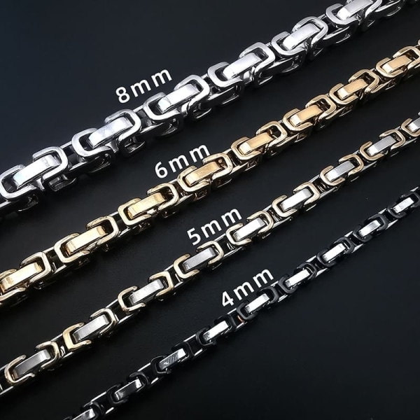 Bracelet chain Silver/gold 4mm*21cm