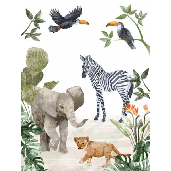 Jungle Babies MultiColor 70x100 cm