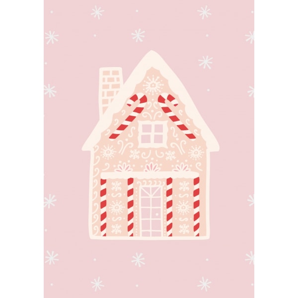 Pink Gingerbread House MultiColor 50x70 cm