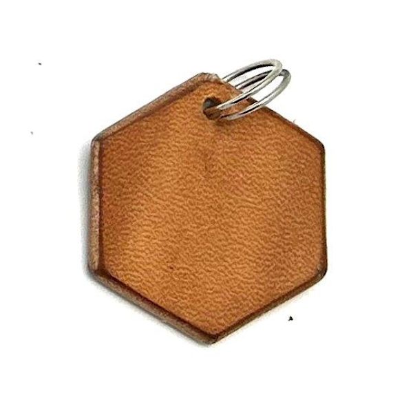 Handmade pendant with Blank design made of swedish leather