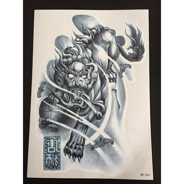 Tillfällig Tatuering 21 x 15cm - lejon