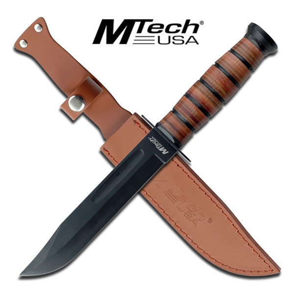 MTech USA MT-122 FIXED BLADE KNIFE 12" OVERALL Brown