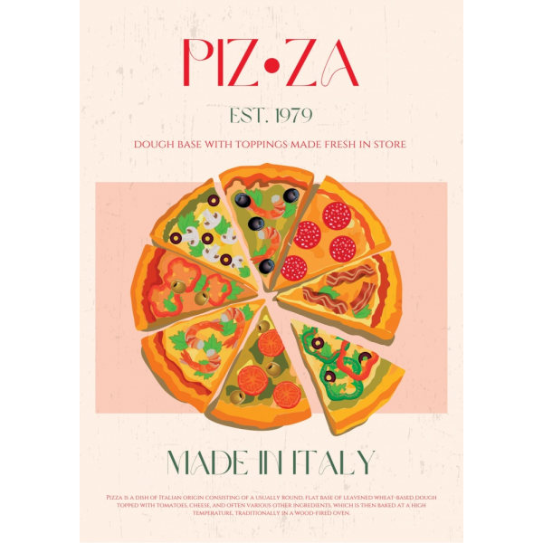 Pizza MultiColor 70x100 cm