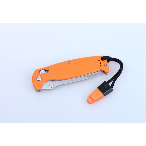 GANZO G7412 Orange stonewashed with whistle - knife folding knife orange