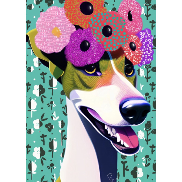 Gorgeous Greyhound MultiColor 70x100 cm