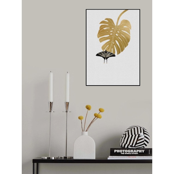 Butterfly A Monstera Leaf MultiColor 21x30 cm