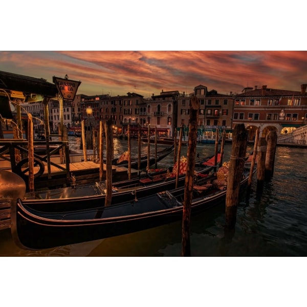 En koselig natt i Venezia MultiColor 70x100 cm