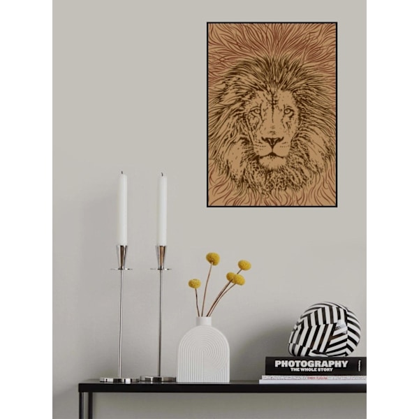 Lion Portrait N King Of The Beasts MultiColor 70x100 cm