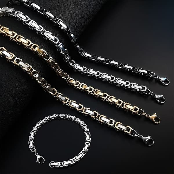 Armband kedja Silver/guld 4mm*23cm