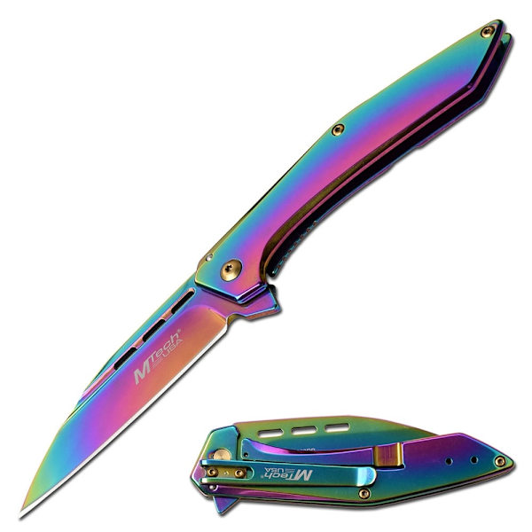 MTECH USA MT-1052RB MANUAL FOLDING KNIFE MultiColor Regnbåge 