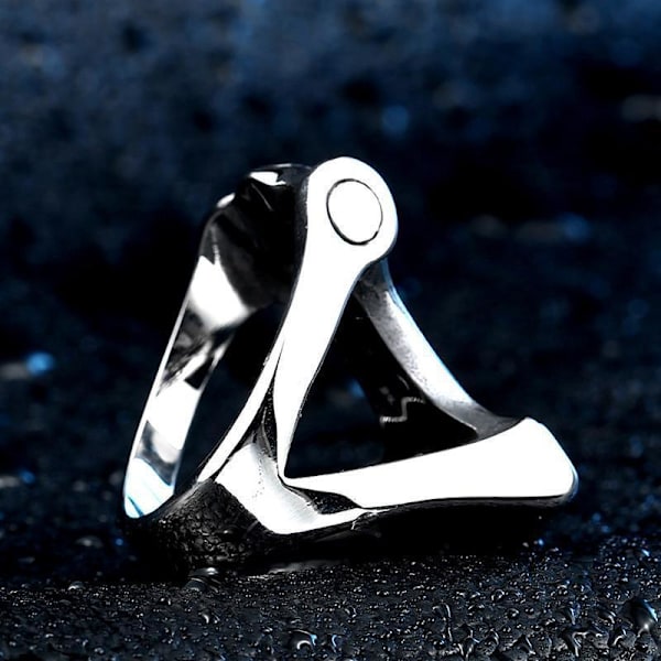 Ring - Norse Mythology - hammer of Thor open - Stainless steel #10