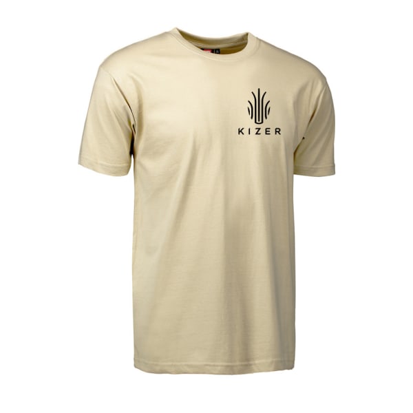 Official Kizer T-shirt sand with black print - L Sand L