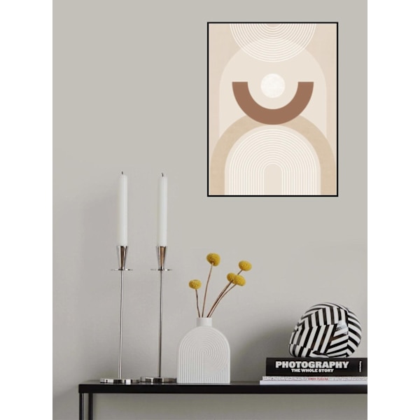 Beige Mid Century Poster No.1 MultiColor 50x70 cm