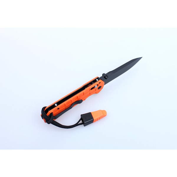 GANZO G7453P orange w whistle - knife folding knife orange mönstrat handtag