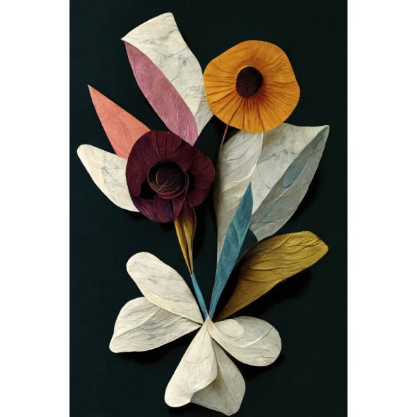 A Paper Bouquet MultiColor 70x100 cm