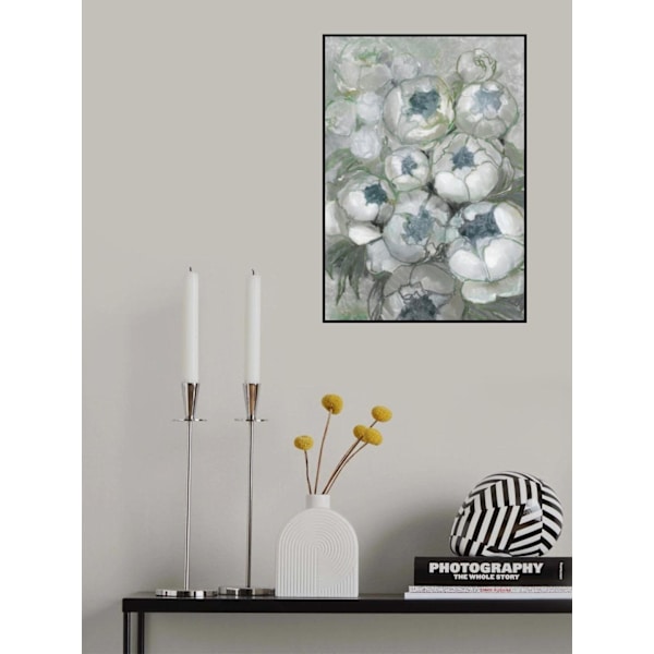 Nuria Bouquet Of Peonies In Teal And Green MultiColor 70x100 cm
