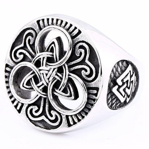 Ring - Nordisk Mytologi - Keltisk knut med valknut #11