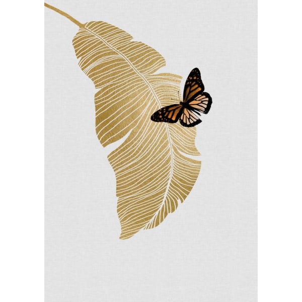 Butterfly A Palm Leaf MultiColor 21x30 cm