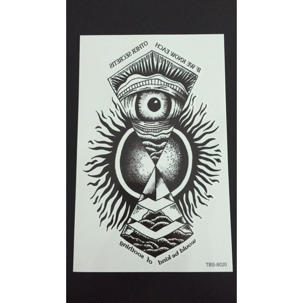 Tillfällig Tatuering 19 x 12 cm - All seeing eye