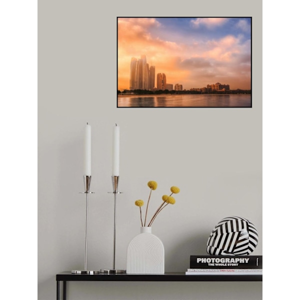 Etihad Towers Aamp Emirates Palace, Abu Dhabi, Uae MultiColor 30x40 cm
