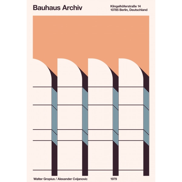 Bauhaus Archiv MultiColor 50x70 cm