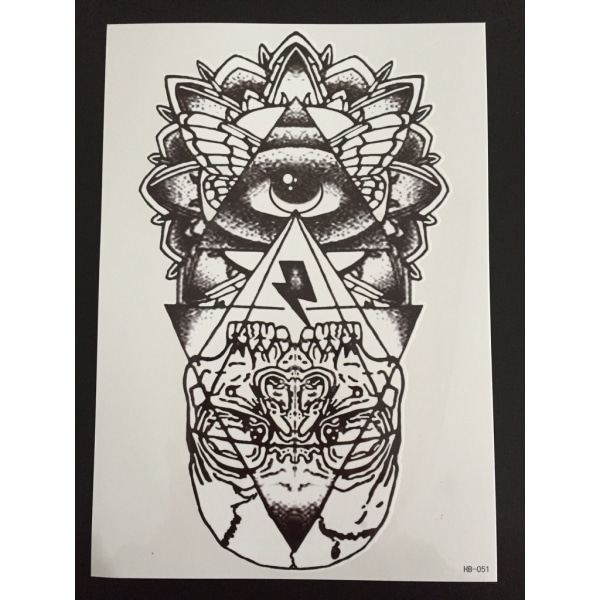 Midlertidig tatovering 21 x 15cm - All seeing eye