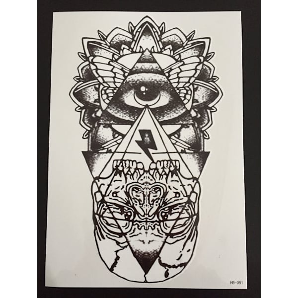 Tillfällig Tatuering 21 x 15cm - All seeing eye