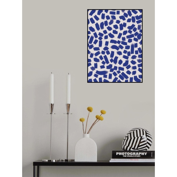 Blue Strokes Pattern MultiColor 50x70 cm