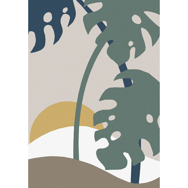 Monstera Cut Out 02 MultiColor 21x30 cm